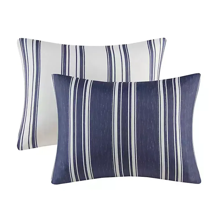 Kirklands Home Comforters|Blue Stripe Jackson 3-pc. King Comforter Set