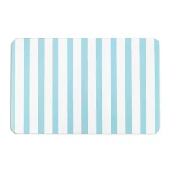 Kirklands Home Bathroom Rugs|Blue Striped Stone Bath Mat