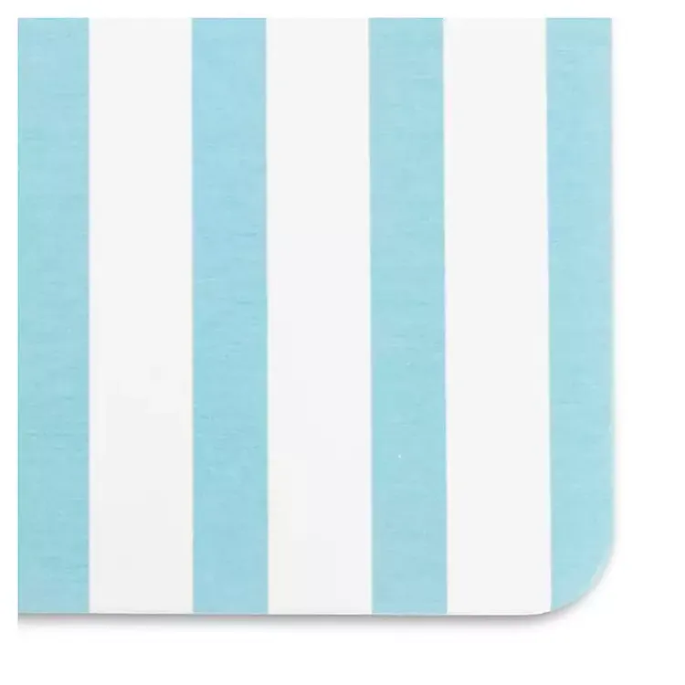 Kirklands Home Bathroom Rugs|Blue Striped Stone Bath Mat