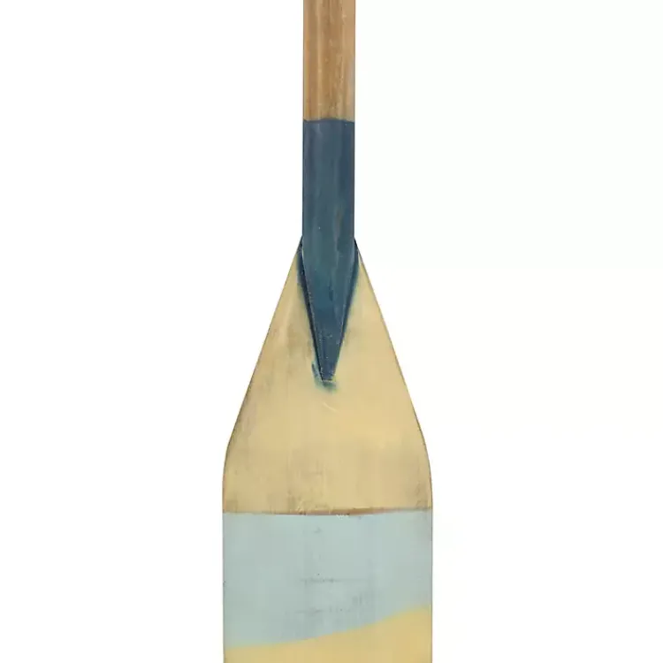 Kirklands Home Wall Plaques|Striped Wood Canoe Oar Wall Plaque Blue