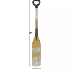 Kirklands Home Wall Plaques|Striped Wood Canoe Oar Wall Plaque Blue