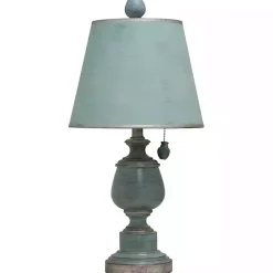 Kirklands Home Table Lamps|Table Lamp with Chain Pull Blue