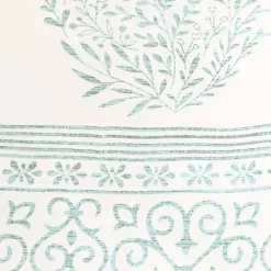 Kirklands Home Curtains & Drapes|Blue Teardrop Leaves Curtain Panel Set, 84 in.