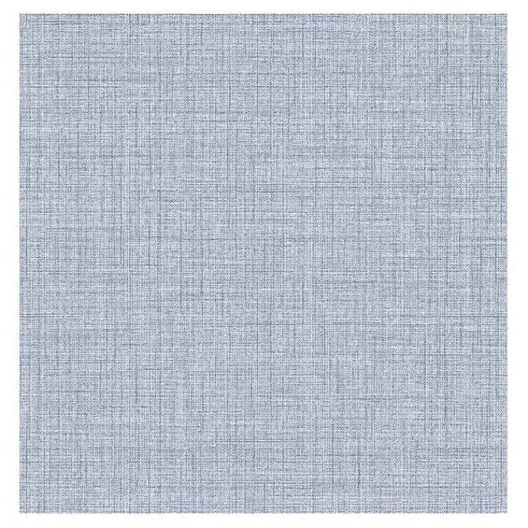 Kirklands Home Wall Murals & Wallpaper|Textured Faux Fabric Peel & Stick Wallpaper Blue