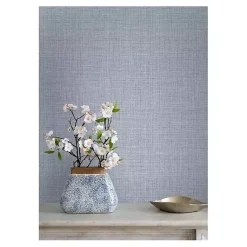 Kirklands Home Wall Murals & Wallpaper|Textured Faux Fabric Peel & Stick Wallpaper Blue
