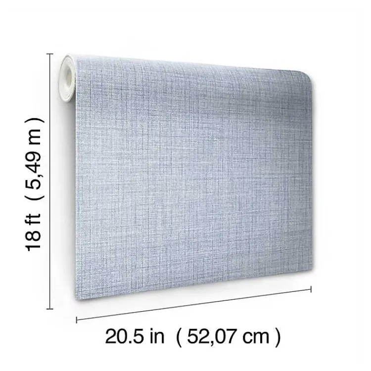 Kirklands Home Wall Murals & Wallpaper|Textured Faux Fabric Peel & Stick Wallpaper Blue