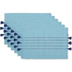 Kirklands Home Table Linens|Thera Stripe Placemats, Set of 6 Blue