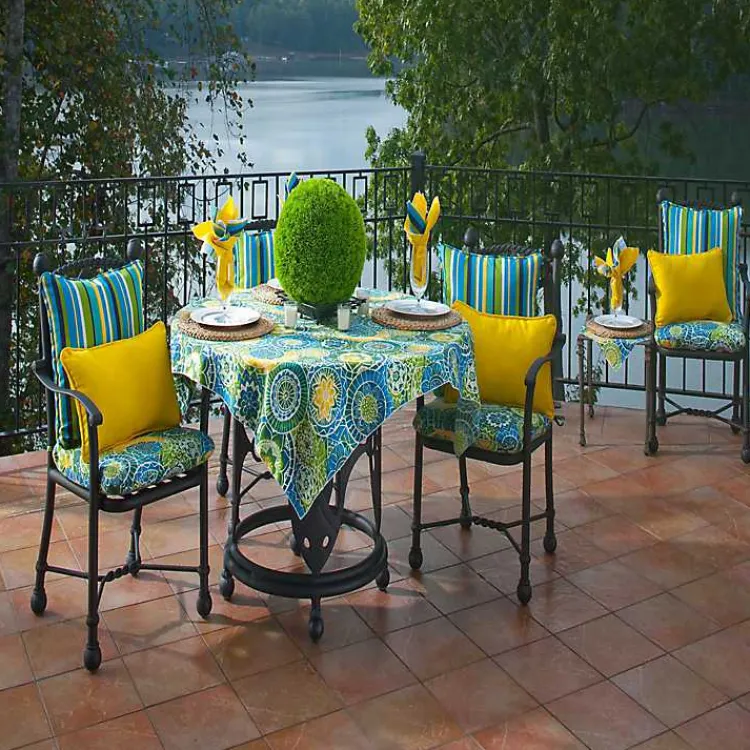 Kirklands Home Outdoor Cushions & Pillows|Blue Topanga Striped Outdoor Pillows, Set of 2