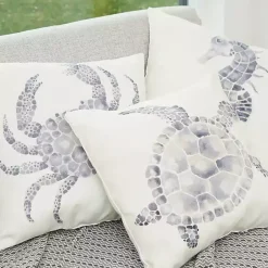 Kirklands Home Outdoor Cushions & Pillows|Blue Turtle Outdoor Pillow