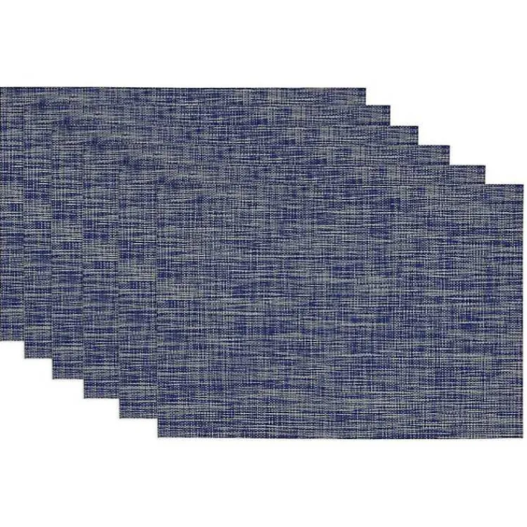 Kirklands Home Table Linens|Tweed Placemats, Set of 6 Blue
