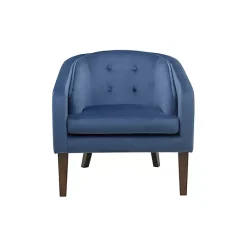 Kirklands Home Accent Chairs|Velvet Tufted Midcentury Modern Accent Chair Blue