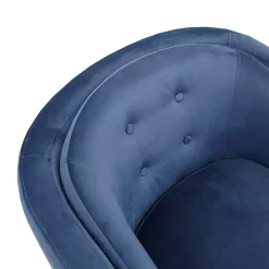 Kirklands Home Accent Chairs|Velvet Tufted Midcentury Modern Accent Chair Blue