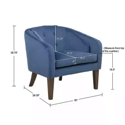 Kirklands Home Accent Chairs|Velvet Tufted Midcentury Modern Accent Chair Blue