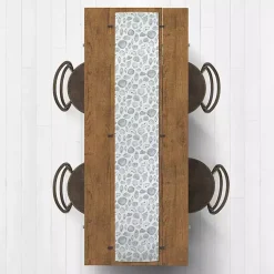 Kirklands Home Table Linens|Blue Vintage Seashells Table Runner, 72 in.