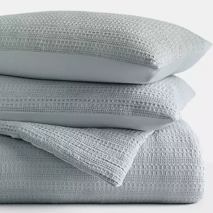 Kirklands Home Comforters|Waffle Ultra-Soft 3-pc. Queen Comforter Set Blue