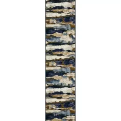 Kirklands Home Area Rugs|Blue Watercolor Abstract Runner, 2x8