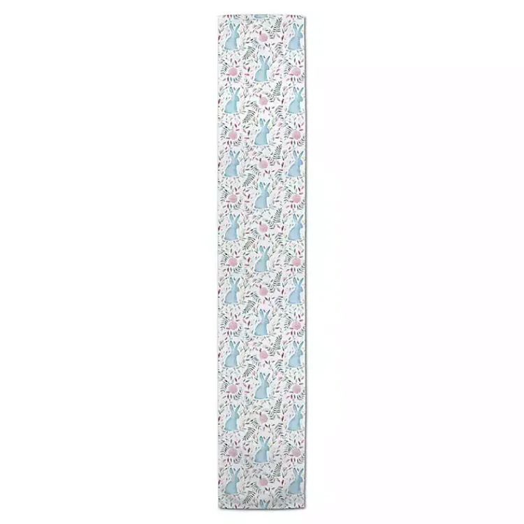 Clearance Blue Watercolor Rabbit Table Runner, 72 in. Easter Decorations