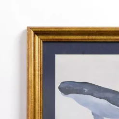 Kirklands Home Framed Art|Blue Whale Framed Art Print