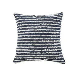 Online Blue Wispy Ways Tufted Stripes Cotton Pillow Pillows