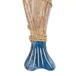 Kirklands Home Wall Plaques|Blue Wood Fish Hanging Wall Plaques, Set of 3