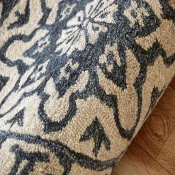 Kirklands Home Area Rugs|Blue Wool Mosaic Medallion Round Area Rug, 3 ft.