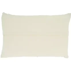 Outlet Blue Woven Line Cotton Lumbar Pillow Pillows