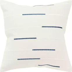 Sale Blue Woven Lines Throw Pillow Pillows