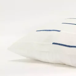 Sale Blue Woven Lines Throw Pillow Pillows