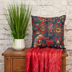 Outlet Blue Woven Tapestry Pillow Pillows