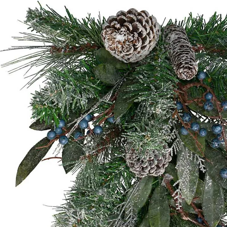 Outlet Blueberry and Pine Teardrop Swag Christmas Wreaths