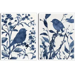 Kirklands Home Canvas Art|Bluebird Silhouette Canvas Art Prints, Set of 2