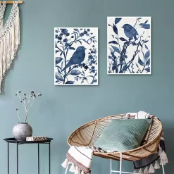 Kirklands Home Canvas Art|Bluebird Silhouette Canvas Art Prints, Set of 2
