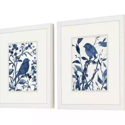Kirklands Home Framed Art|Bluebird Silhouette Framed Art Prints, Set of 2