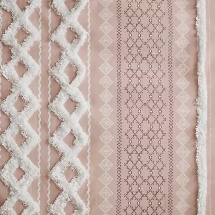 Kirklands Home Curtains & Drapes|Blush Chenille Stripe Curtain Panel, 84 in. Pink