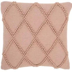 Blush Diamond Lattice Throw Pillow Pillows