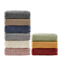 Sale Blush Hand Made Chunky Double Knit Throw Blanket Blankets & Throws