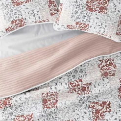 Kirklands Home Quilts|Blush Patchwork Reversible 3-pc. Queen Quilt Set
