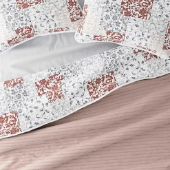 Kirklands Home Quilts|Blush Patchwork Reversible 3-pc. King Quilt Set