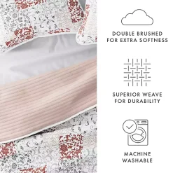 Kirklands Home Quilts|Blush Patchwork Reversible 3-pc. King Quilt Set