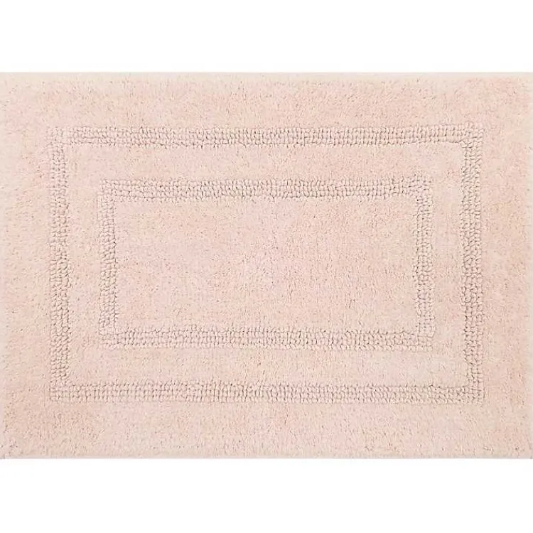 Kirklands Home Bathroom Rugs|Blush Reversible Cotton Bath Mat, 34 in. Pink