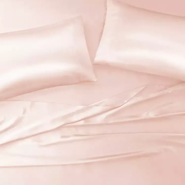 Kirklands Home Bed Sheets|Blush Satin King 2-pc. Pillow Case Set Pink