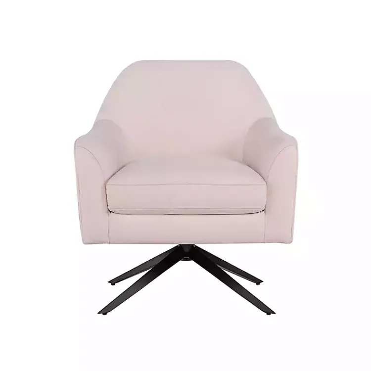 Kirklands Home Accent Chairs|Blush Velvet Swivel Accent Chair Pink