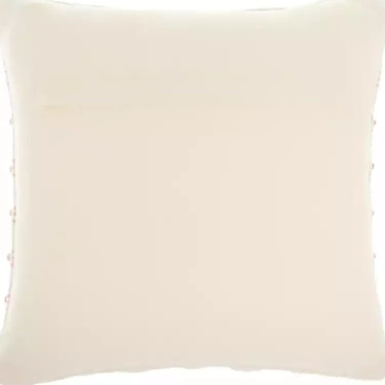 Outlet Blush Woven Knotted Stripes Throw Pillow Pillows