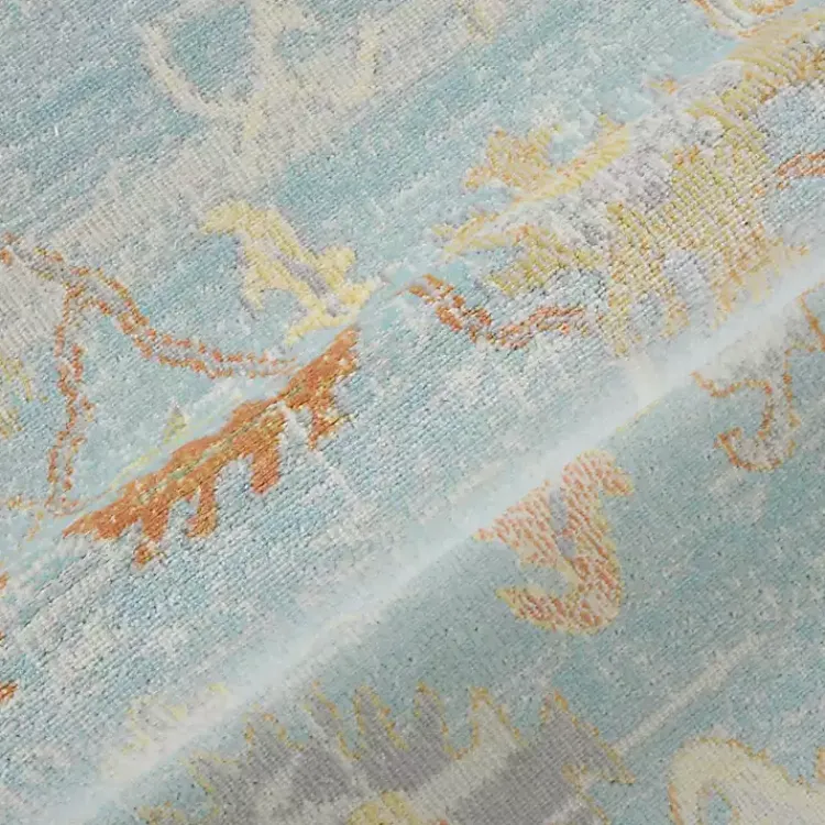 Kirklands Home Area Rugs|Bohemian Gretna Aqua Beige Accent Rug, 2x3