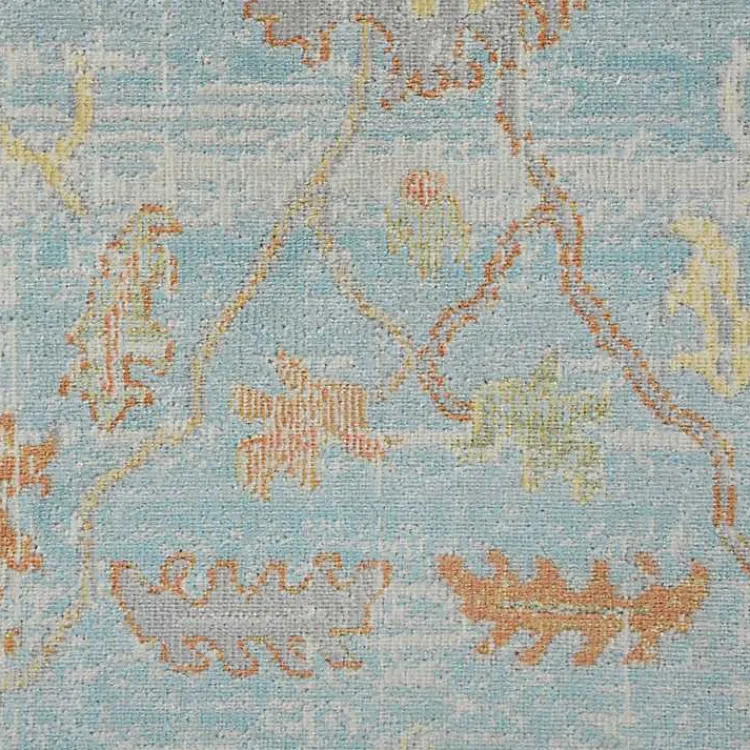 Kirklands Home Area Rugs|Bohemian Gretna Aqua Beige Accent Rug, 2x3