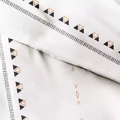 Kirklands Home Duvets|Bohemian Stripe 3-pc. Queen Duvet Cover Set White