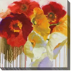 Kirklands Home Outdoor Wall Decor|Bold Faced Flowers Outdoor Canvas Art Print