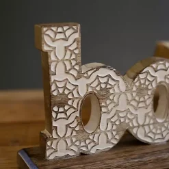 Clearance Boo and Bat Wooden Figurines, Set of 2 Halloween