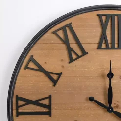Kirklands Home Clocks|Boone Wood Plank Wall Clock