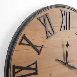 Kirklands Home Clocks|Boone Wood Plank Wall Clock